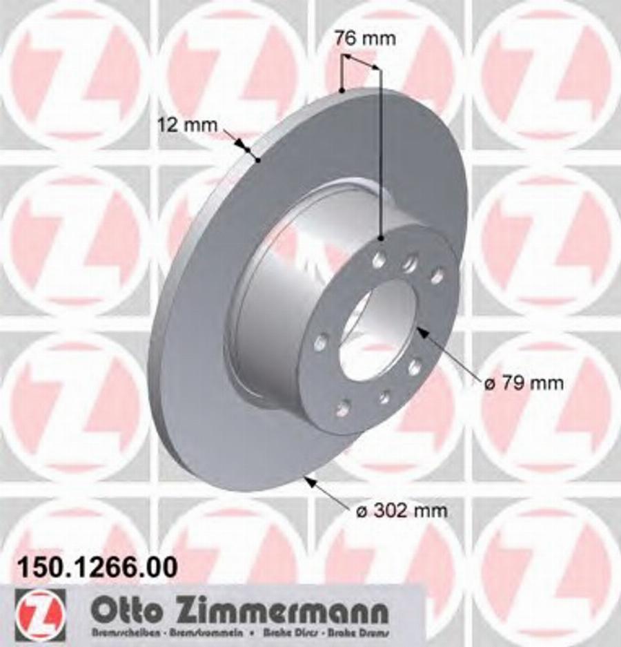 Zimmermann 150 1266 00 - Bremžu diski autodraugiem.lv