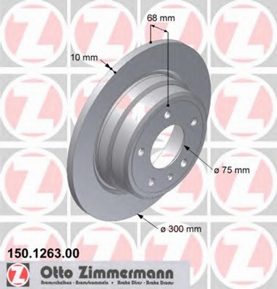 Zimmermann 150 1263 00 - Bremžu diski autodraugiem.lv