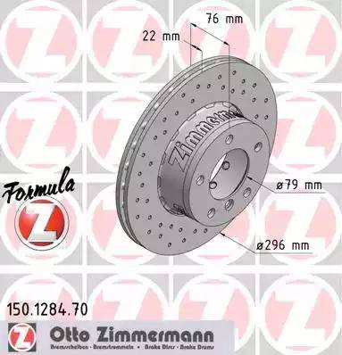 Zimmermann 150.1284.70 - Bremžu diski autodraugiem.lv