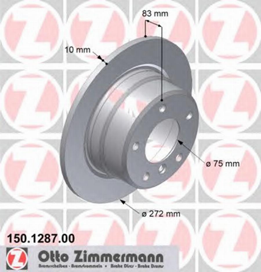 Zimmermann 150 1287 00 - Bremžu diski autodraugiem.lv