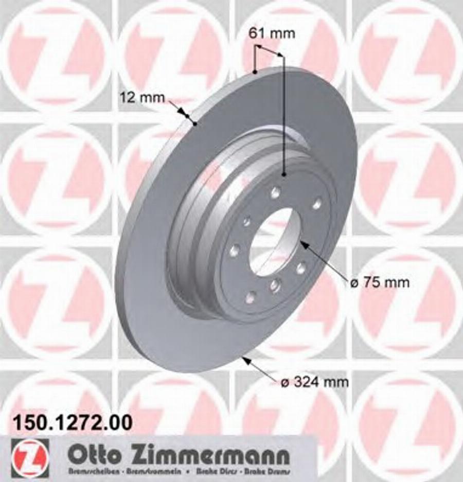 Zimmermann 150 1272 00 - Bremžu diski autodraugiem.lv
