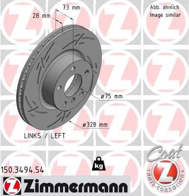 Zimmermann 150.3494.54 - Bremžu diski autodraugiem.lv