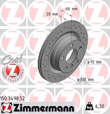 Zimmermann 150.3498.52 - Bremžu diski autodraugiem.lv