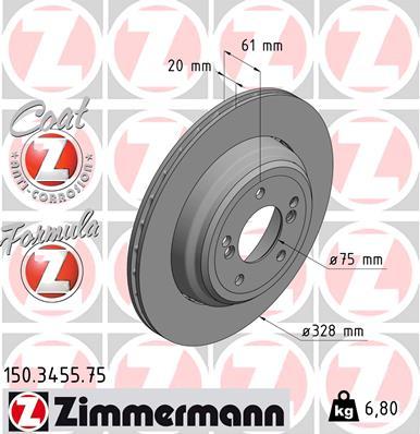 Zimmermann 150.3455.75 - Bremžu diski autodraugiem.lv