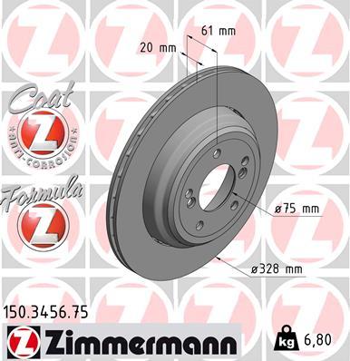 Zimmermann 150.3456.75 - Bremžu diski autodraugiem.lv