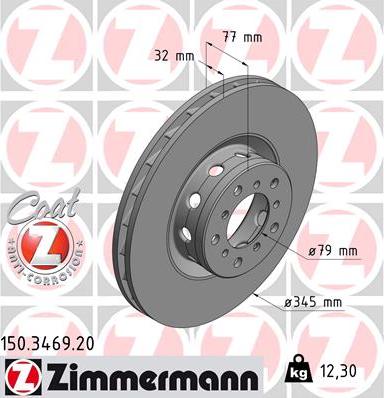 Zimmermann 150.3469.20 - Bremžu diski autodraugiem.lv