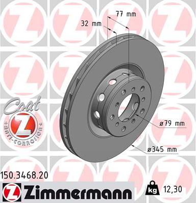 Zimmermann 150.3468.20 - Bremžu diski autodraugiem.lv