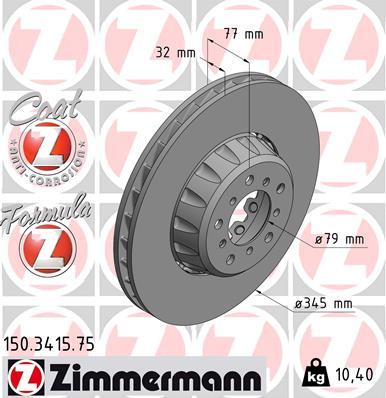 Zimmermann 150.3415.75 - Bremžu diski autodraugiem.lv