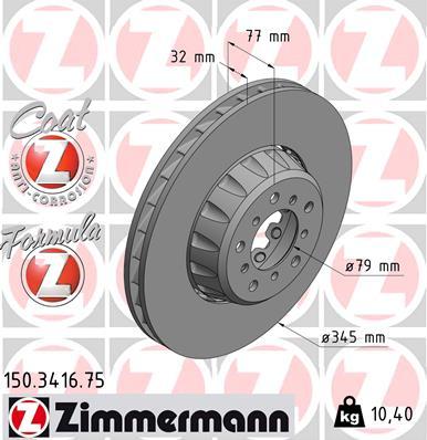 Zimmermann 150.3416.75 - Bremžu diski autodraugiem.lv