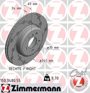 Zimmermann 150.3480.55 - Bremžu diski autodraugiem.lv