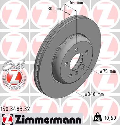 Zimmermann 150.3483.32 - Bremžu diski autodraugiem.lv