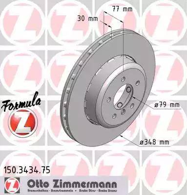 Zimmermann 150.3434.75 - Bremžu diski autodraugiem.lv