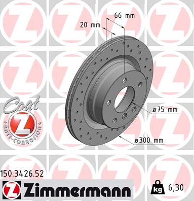 Zimmermann 150.3426.52 - Bremžu diski autodraugiem.lv