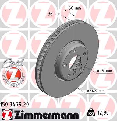 Zimmermann 150.3479.20 - Bremžu diski autodraugiem.lv