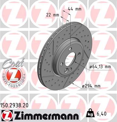 Zimmermann 150.2938.20 - Bremžu diski autodraugiem.lv