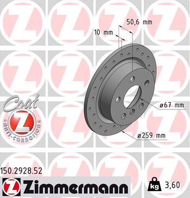 Zimmermann 150.2928.52 - Bremžu diski autodraugiem.lv