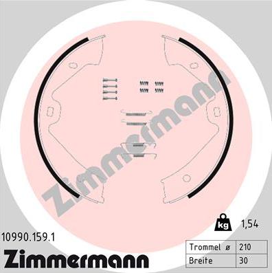 Zimmermann 10990.159.1 - Bremžu loku kompl., Stāvbremze autodraugiem.lv