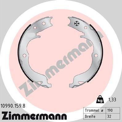 Zimmermann 10990.159.8 - Bremžu loku kompl., Stāvbremze autodraugiem.lv