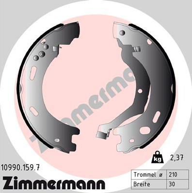 Zimmermann 10990.159.7 - Bremžu loku kompl., Stāvbremze autodraugiem.lv