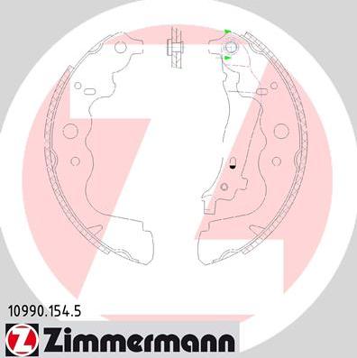 Zimmermann 10990.154.5 - Bremžu loku komplekts autodraugiem.lv