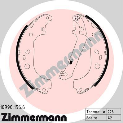 Zimmermann 10990.156.6 - Bremžu loku komplekts autodraugiem.lv