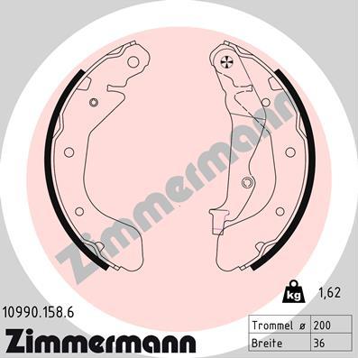 Zimmermann 10990.158.6 - Bremžu loku komplekts autodraugiem.lv