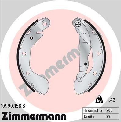 Zimmermann 10990.158.8 - Bremžu loku komplekts autodraugiem.lv