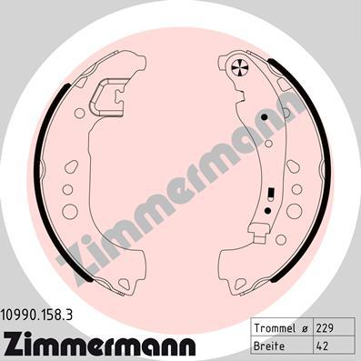 Zimmermann 10990.158.3 - Bremžu loku komplekts autodraugiem.lv