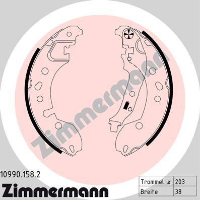 Zimmermann 10990.158.2 - Bremžu loku komplekts autodraugiem.lv