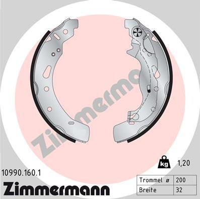 Zimmermann 10990.160.1 - Bremžu loku komplekts autodraugiem.lv