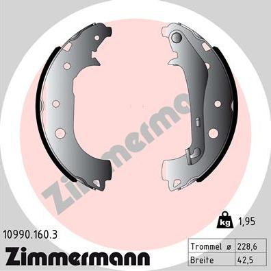 Zimmermann 10990.160.3 - Bremžu loku komplekts autodraugiem.lv