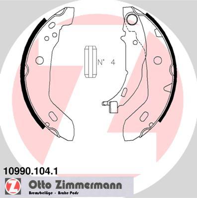 Zimmermann 10990.104.1 - Bremžu loku komplekts autodraugiem.lv