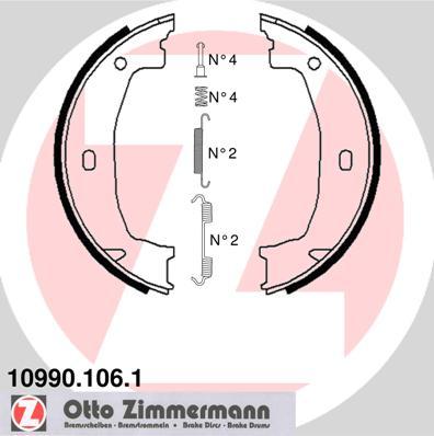 Zimmermann 10990.106.1 - Bremžu loku kompl., Stāvbremze autodraugiem.lv