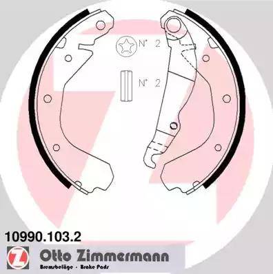 Zimmermann 10990.103.2 - Bremžu loku komplekts autodraugiem.lv