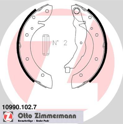 Zimmermann 10990.102.7 - Bremžu loku komplekts autodraugiem.lv