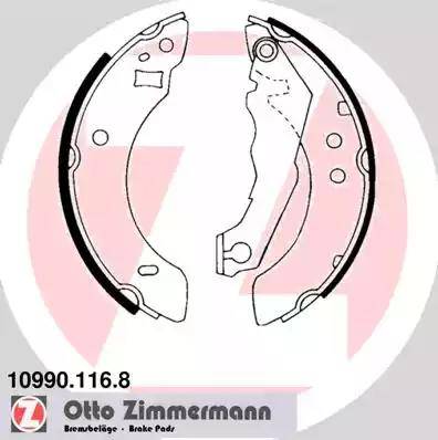 Zimmermann 10990.116.8 - Bremžu loku komplekts autodraugiem.lv