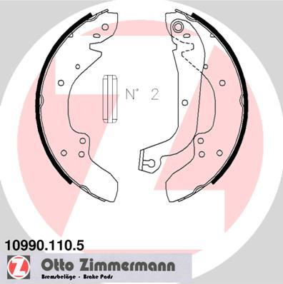 Zimmermann 10990.110.5 - Bremžu loku komplekts autodraugiem.lv