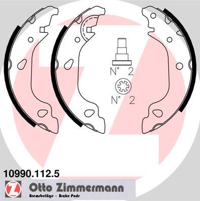 Zimmermann 10990.112.5 - Bremžu loku komplekts autodraugiem.lv