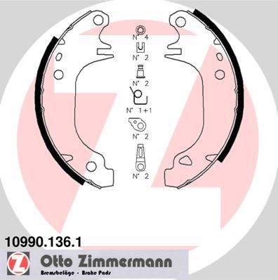 Zimmermann 10990.136.1 - Bremžu loku komplekts autodraugiem.lv