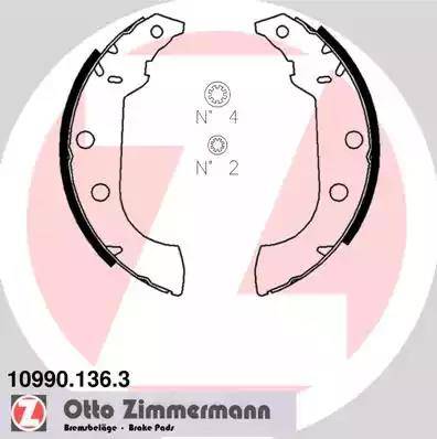Zimmermann 10990.136.3 - Bremžu loku komplekts autodraugiem.lv