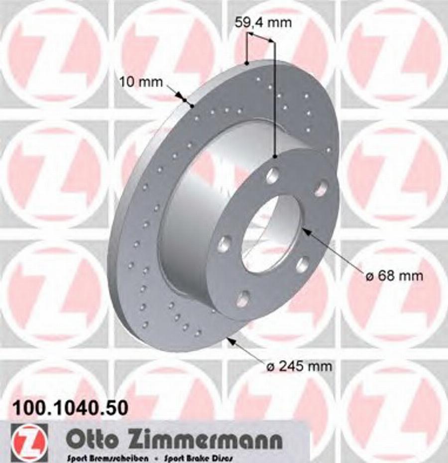 Zimmermann 100104050 - Bremžu diski autodraugiem.lv