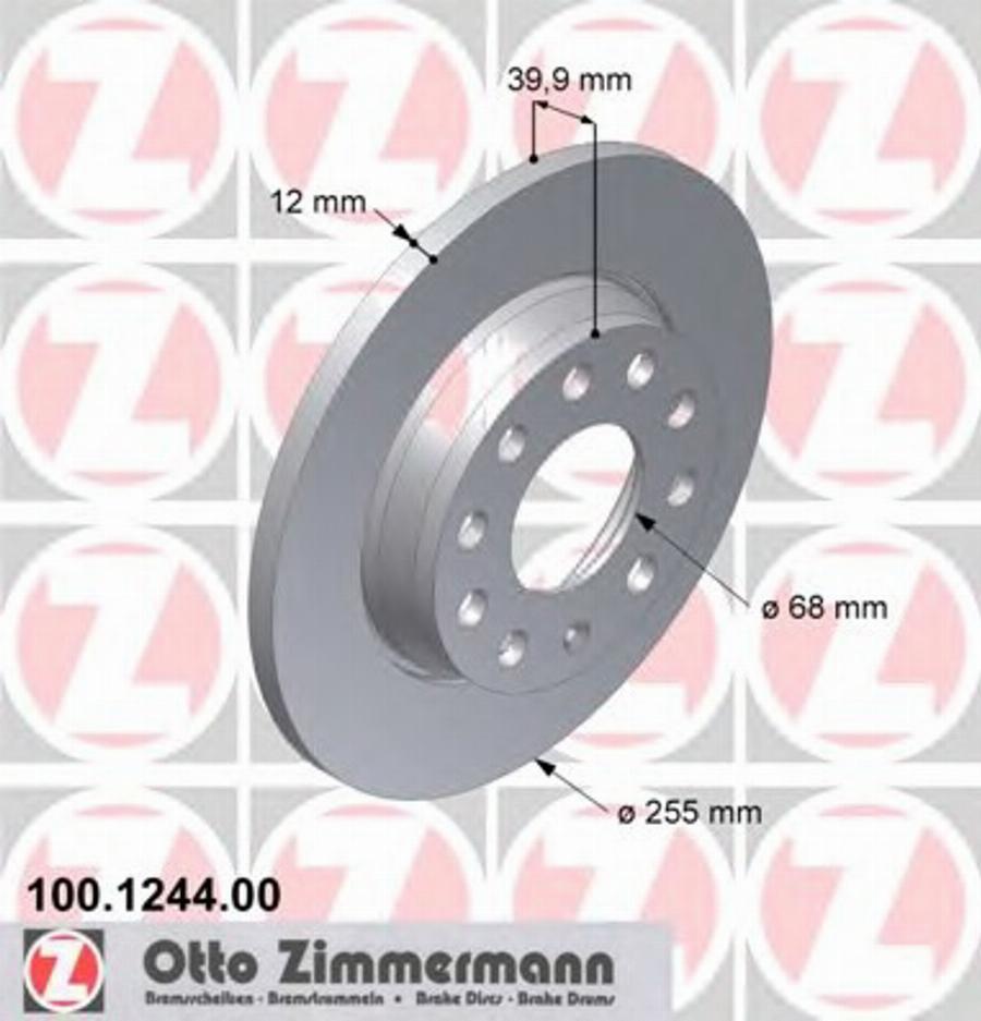 Zimmermann 100 1244 00 - Bremžu diski autodraugiem.lv