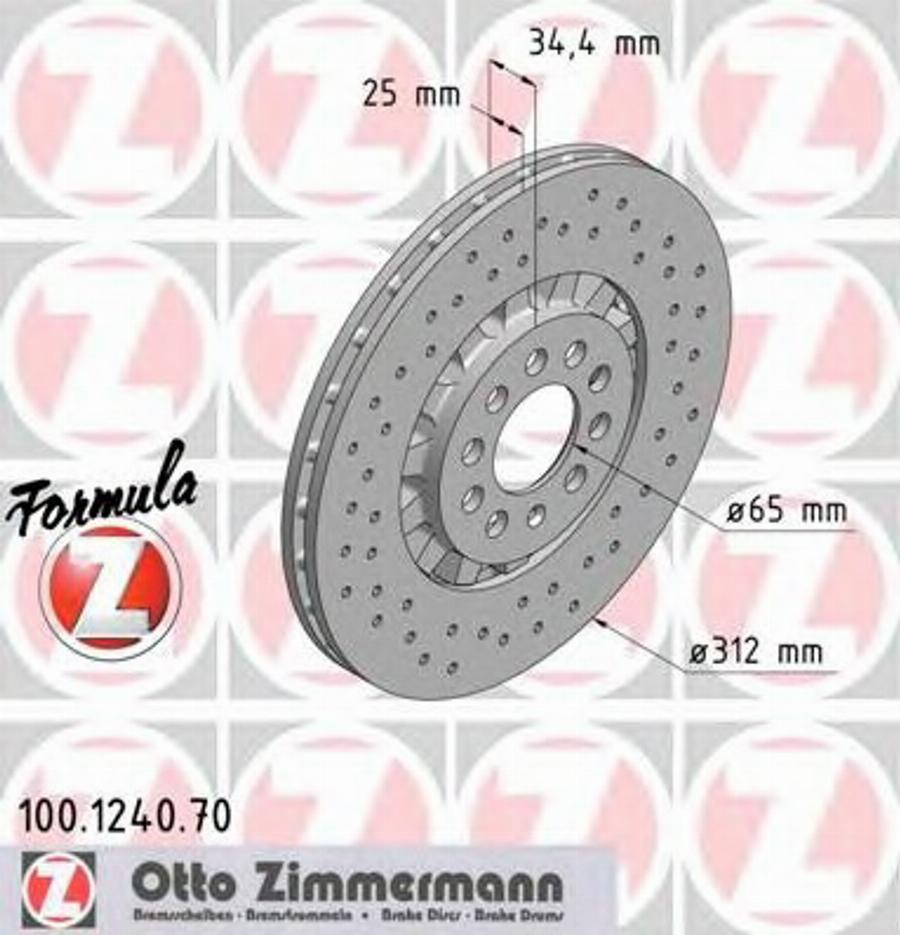 Zimmermann 100.1240.70 - Bremžu diski autodraugiem.lv