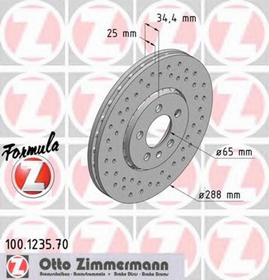 Zimmermann 100.1235.70 - Bremžu diski autodraugiem.lv