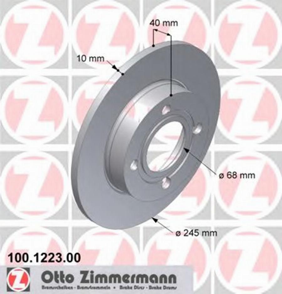 Zimmermann 100.1223.00 - Bremžu diski autodraugiem.lv