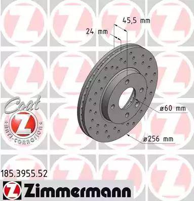 Zimmermann 185.3955.52 - Bremžu diski autodraugiem.lv