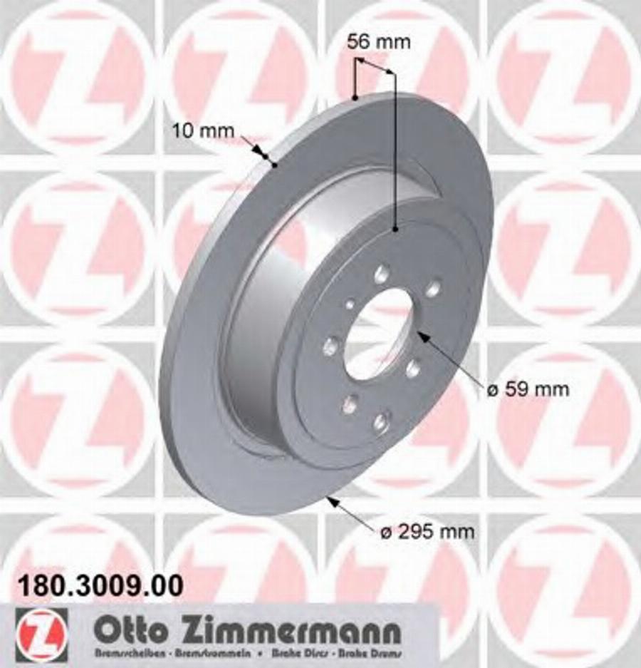 Zimmermann 180 3009 00 - Bremžu diski autodraugiem.lv