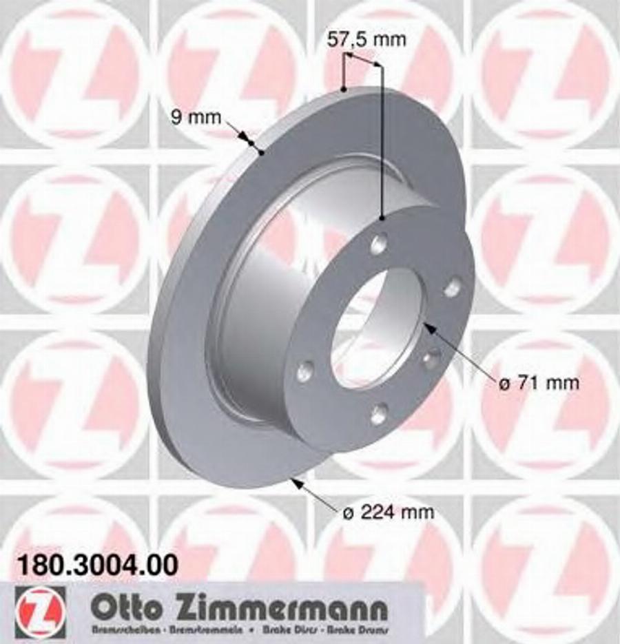 Zimmermann 180 3004 00 - Bremžu diski autodraugiem.lv