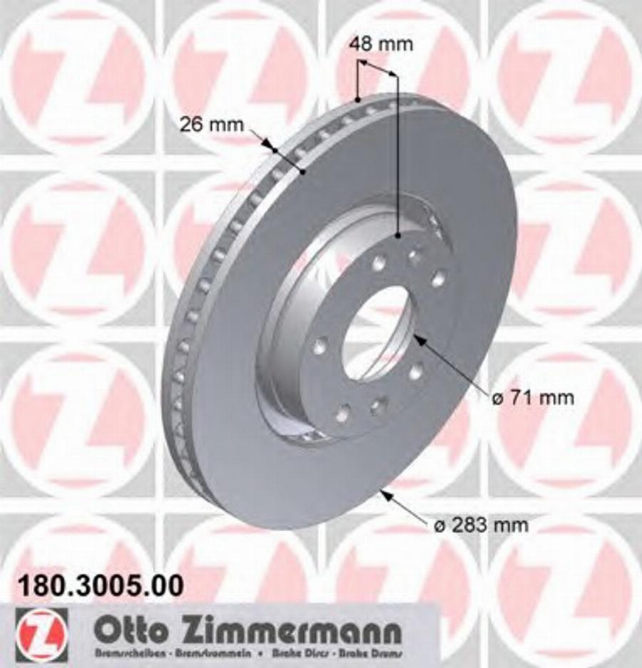 Zimmermann 180 3005 00 - Bremžu diski autodraugiem.lv
