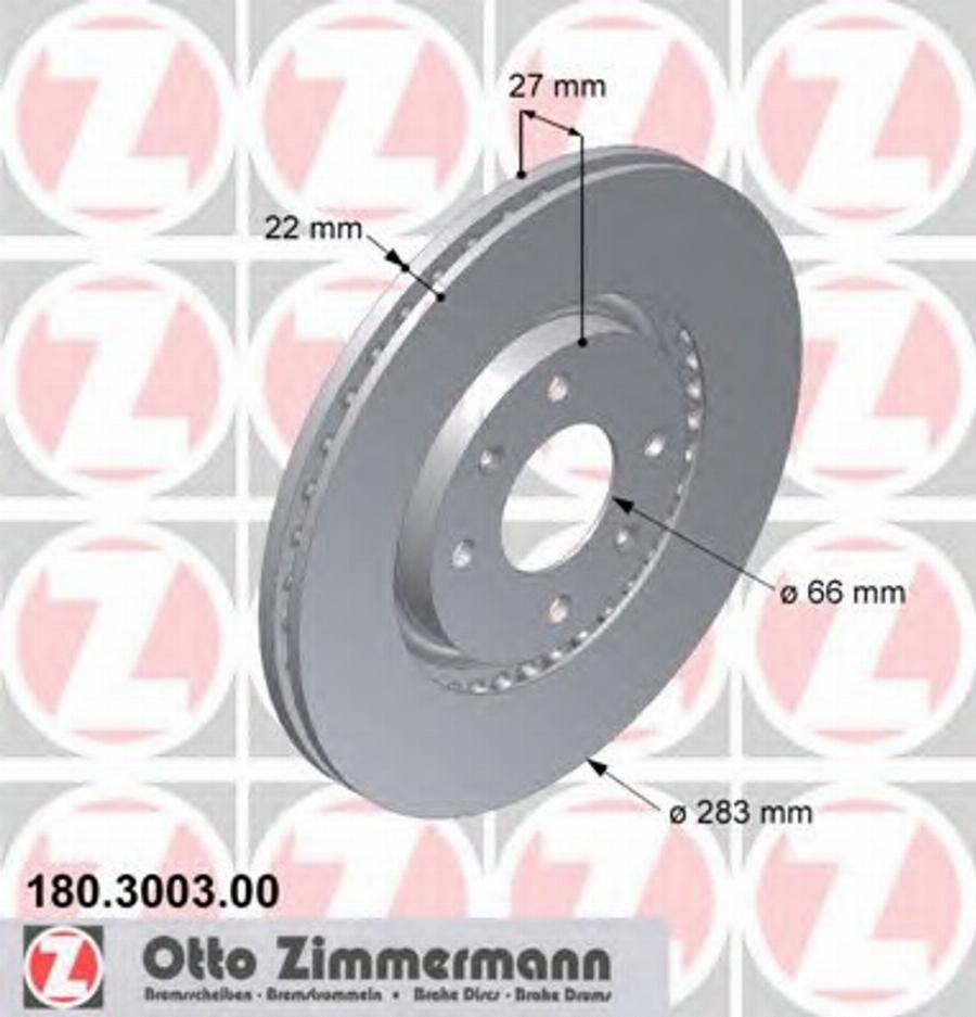 Zimmermann 180 3003 00 - Bremžu diski autodraugiem.lv